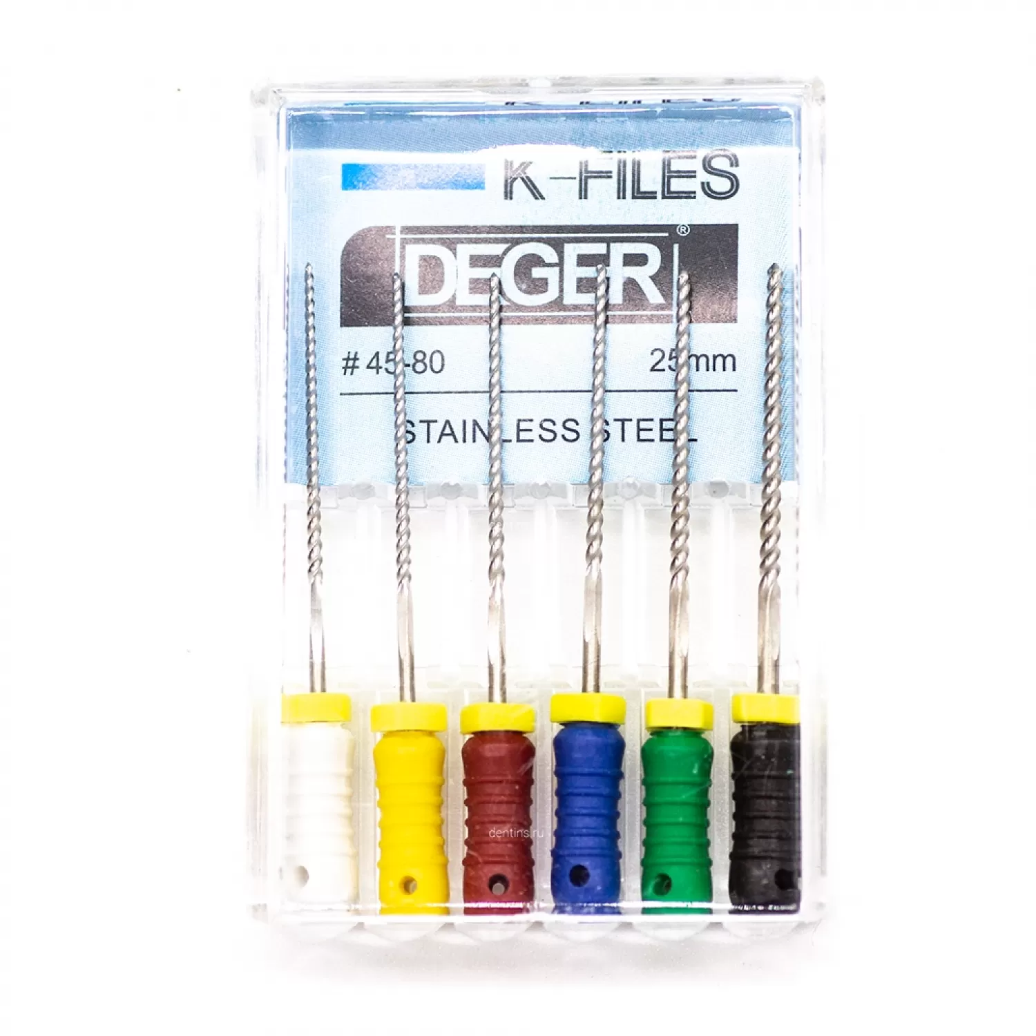 Файлы эндодонтические JiNGC K-files, 45-80, 25 мм