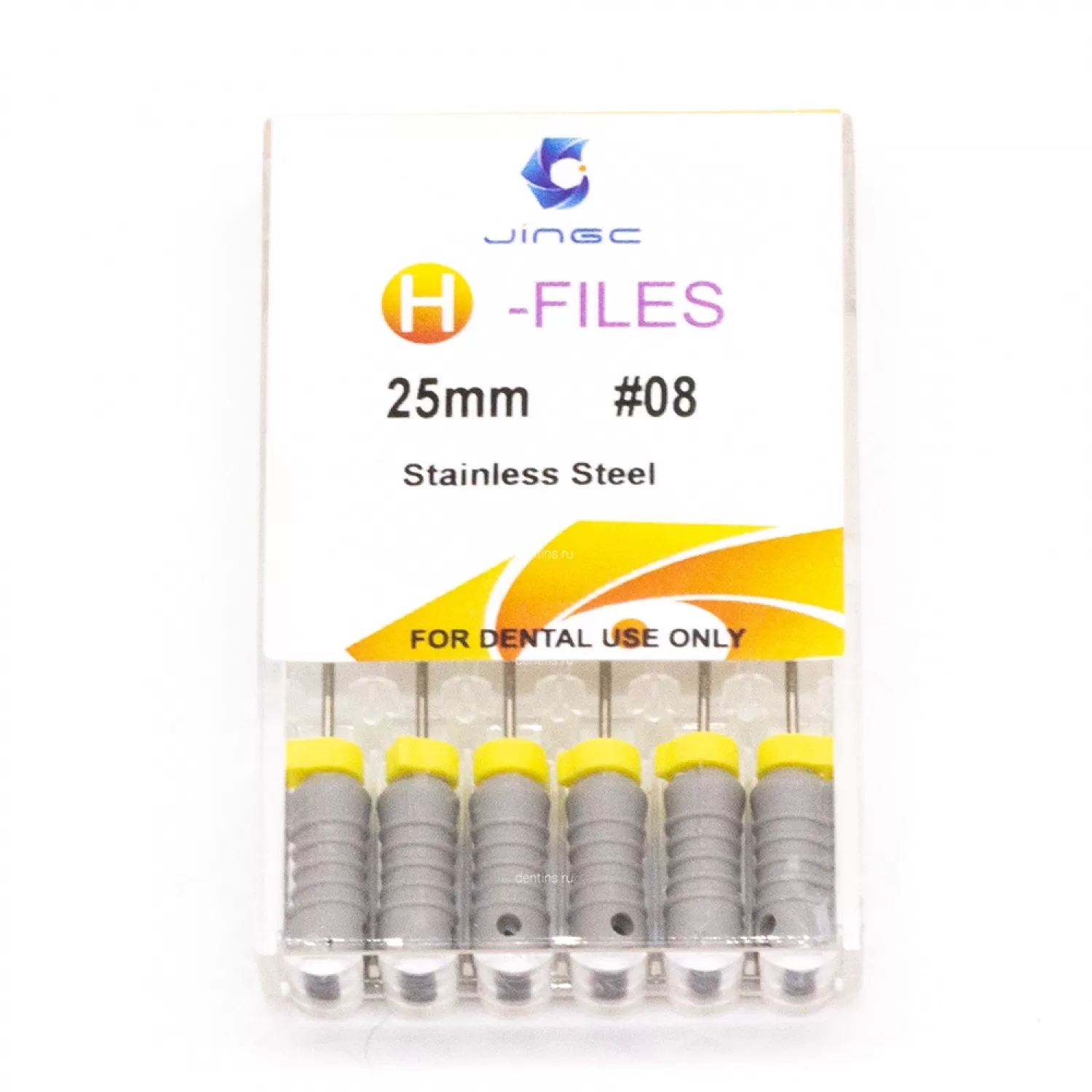 Файлы эндодонтические JiNGC H-files, 08, 25 мм