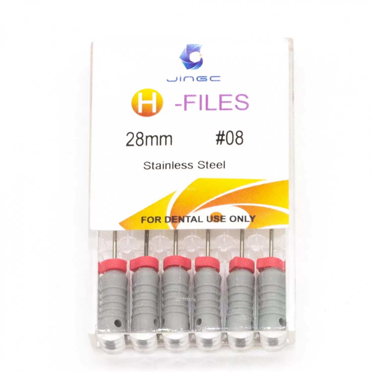 Файлы эндодонтические JiNGC H-files, 08, 28 мм
