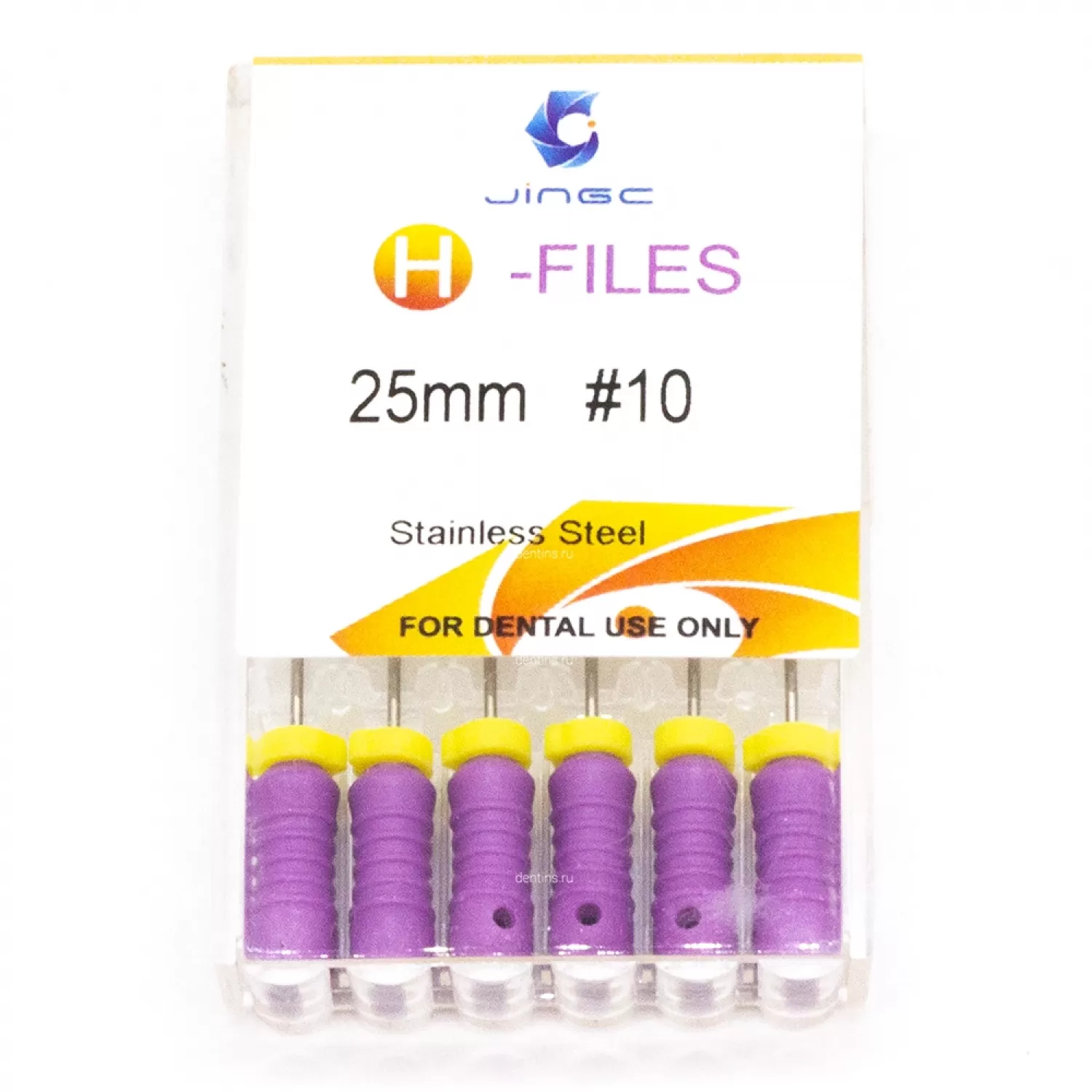 Файлы эндодонтические JiNGC H-files, 10, 25 мм