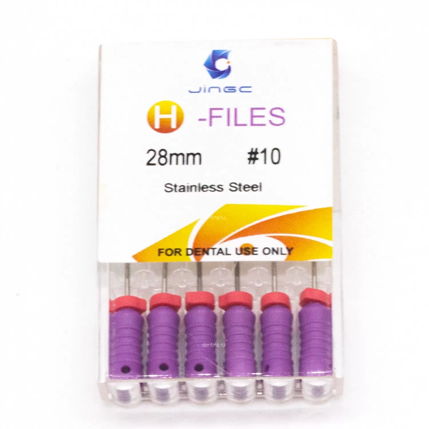 Файлы эндодонтические JiNGC H-files, 10, 28 мм