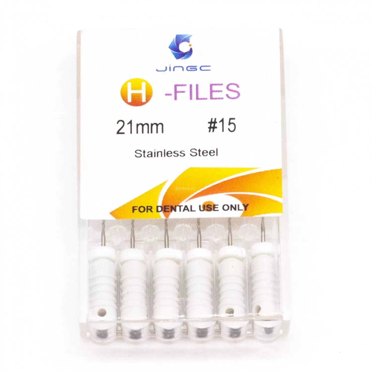 Файлы эндодонтические JiNGC H-files, 15, 21 мм