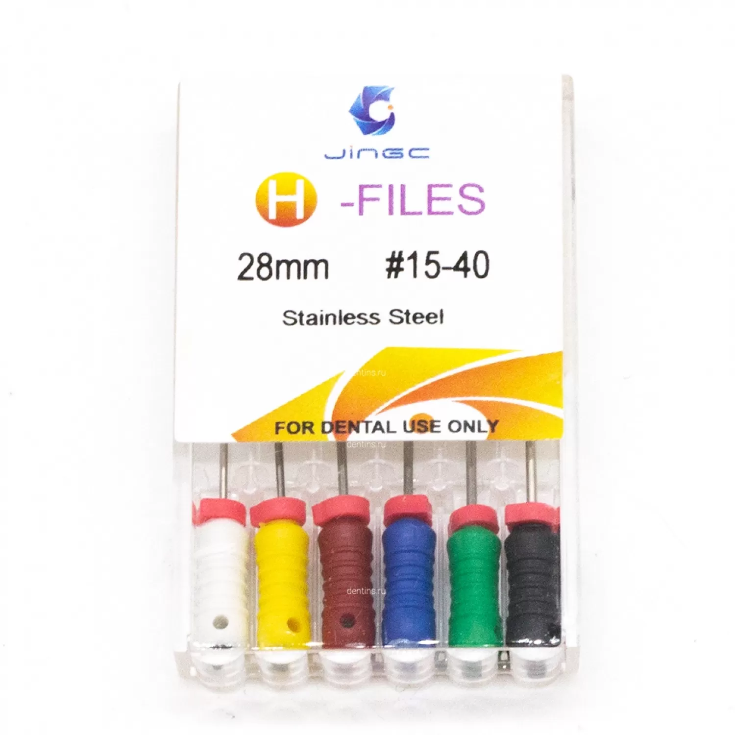 Файлы эндодонтические JiNGC H-files, 15-40, 28 мм