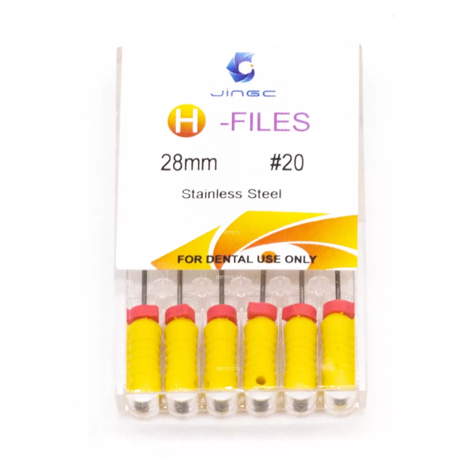 Файлы эндодонтические JiNGC H-files, 20, 28 мм