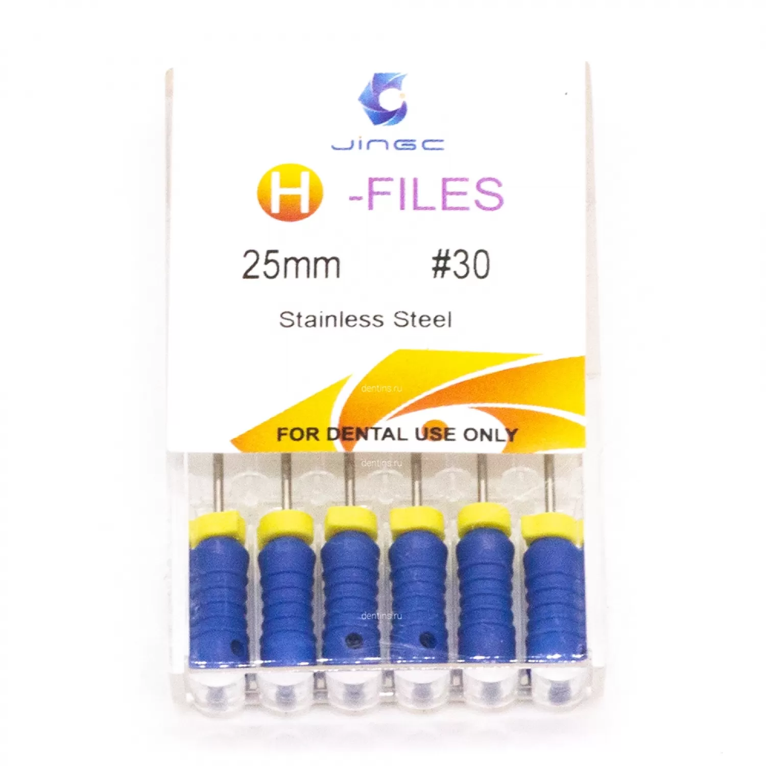 Файлы эндодонтические JiNGC H-files, 30, 25 мм