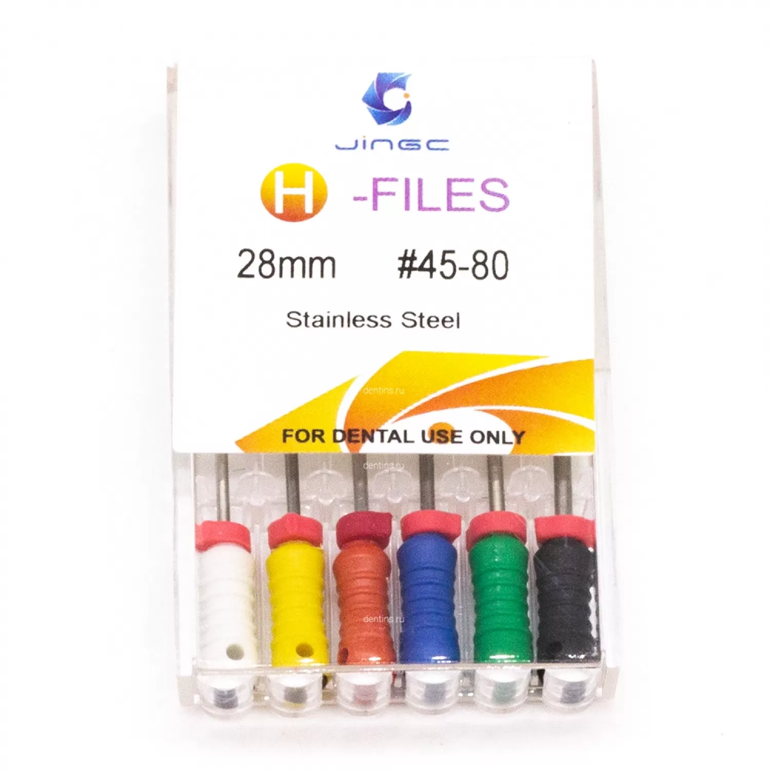 Файлы эндодонтические JiNGC H-files, 45-80, 28 мм