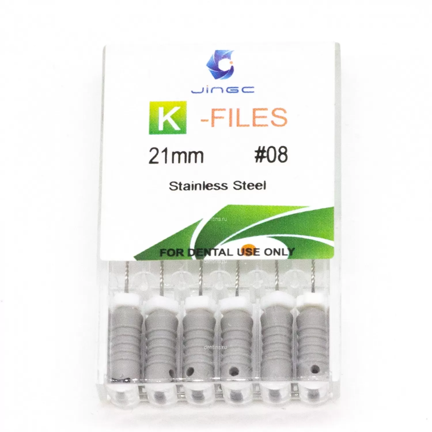 Файлы эндодонтические JiNGC K-files, 08, 21 мм