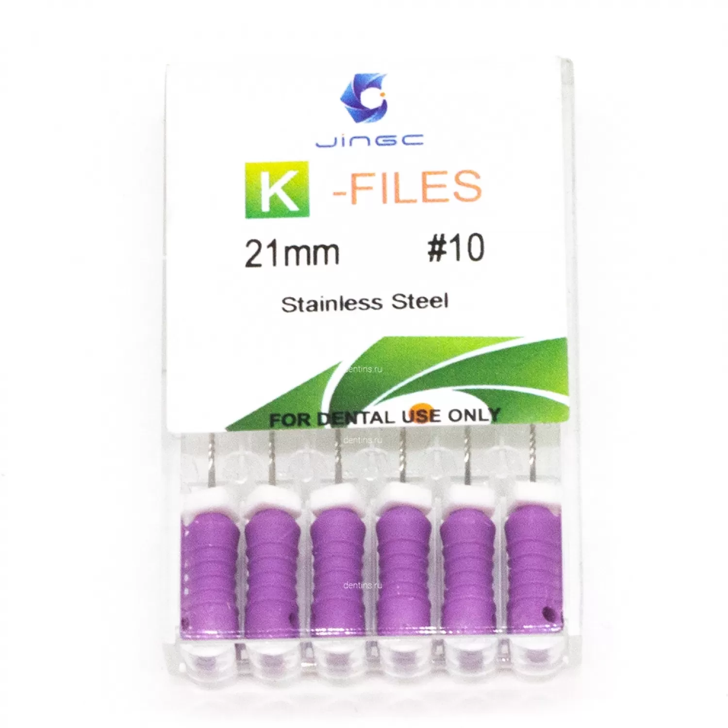 Файлы эндодонтические JiNGC K-files, 10, 21 мм