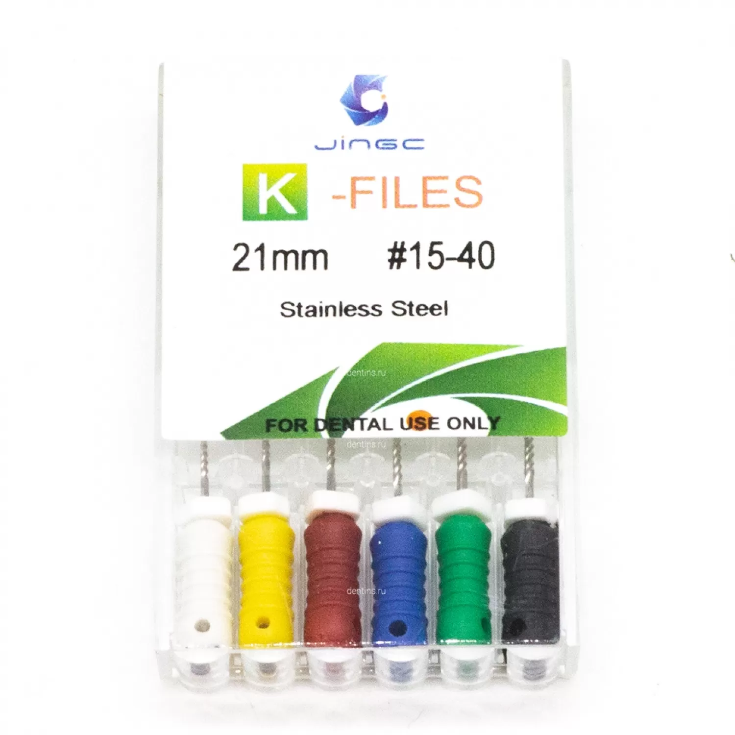 Файлы эндодонтические JiNGC K-files, 15-40, 21 мм