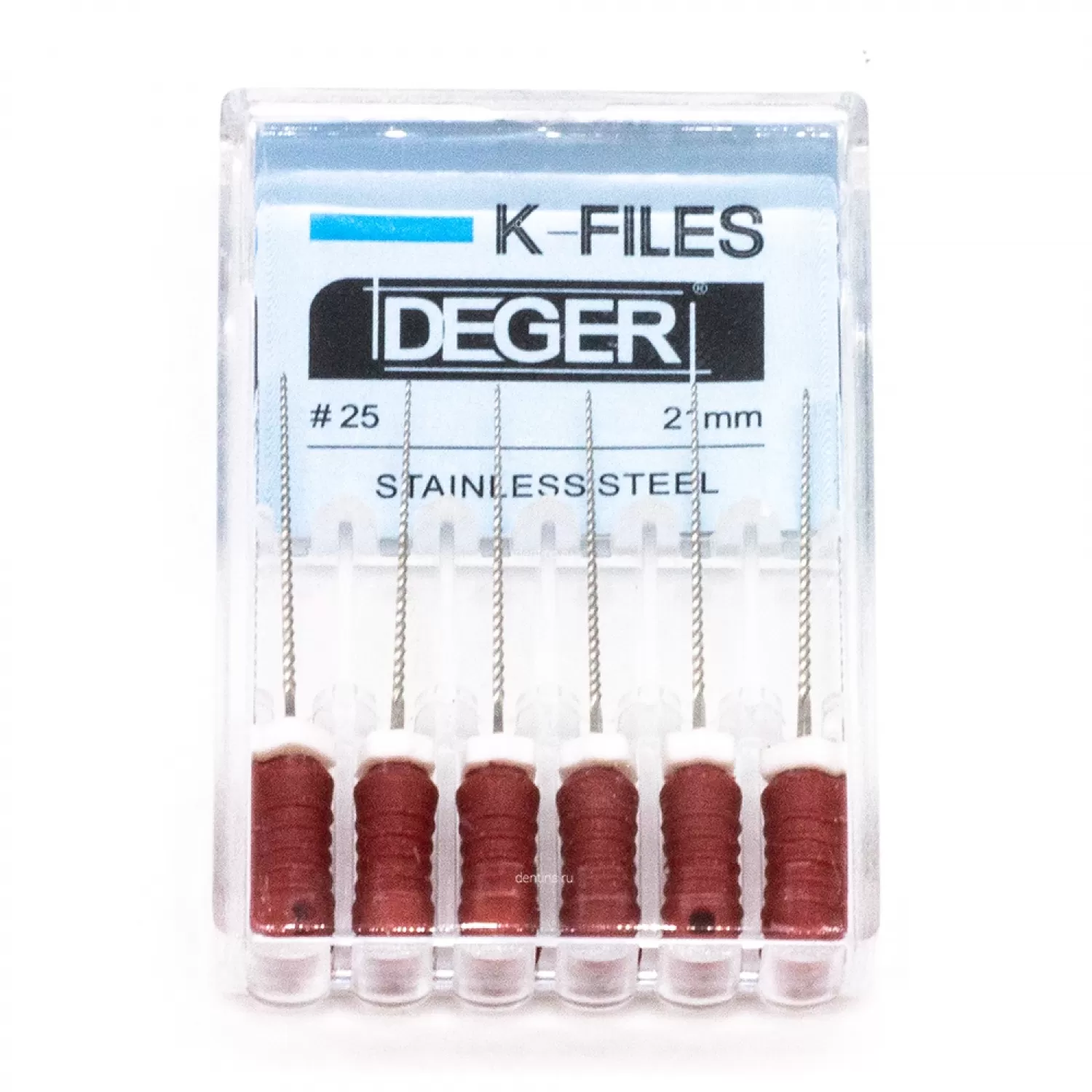 Файлы эндодонтические DEGER K-files, 25, 21 мм