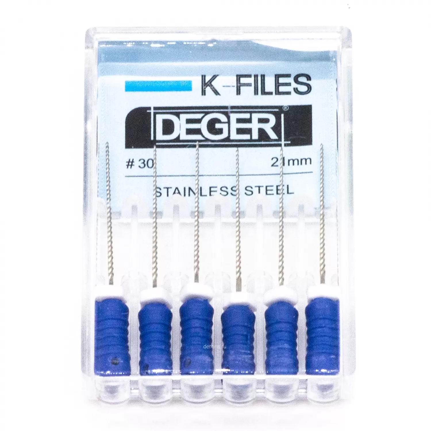 Файлы эндодонтические DEGER K-files, 30, 21 мм