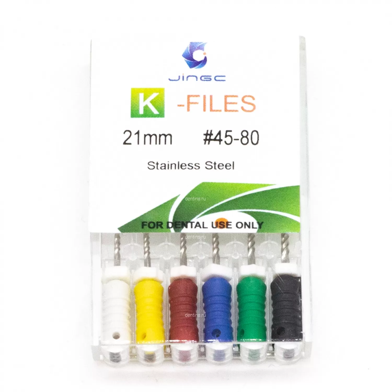 Файлы эндодонтические JiNGC K-files, 45-80, 21 мм