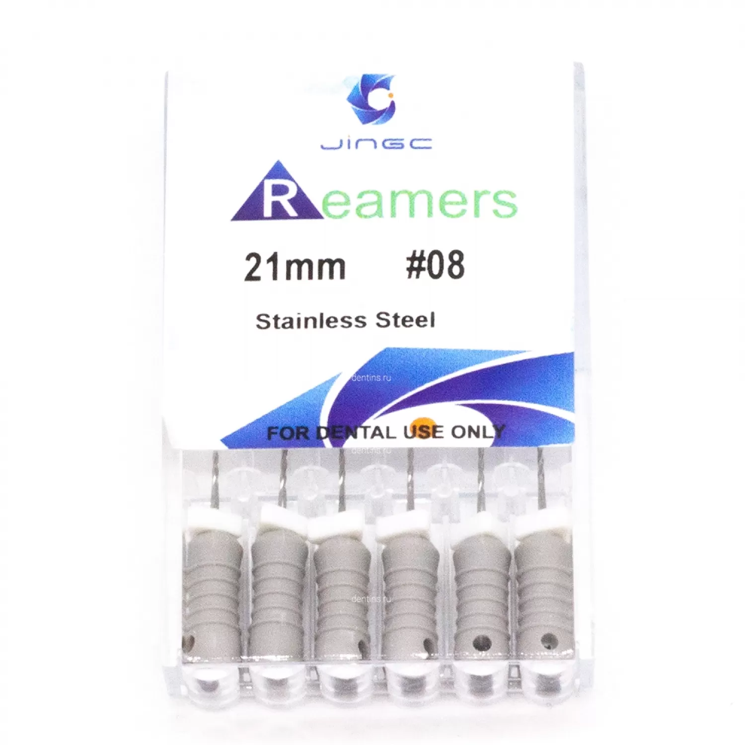 Файлы эндодонтические JiNGC K-reamers, 08, 21 мм