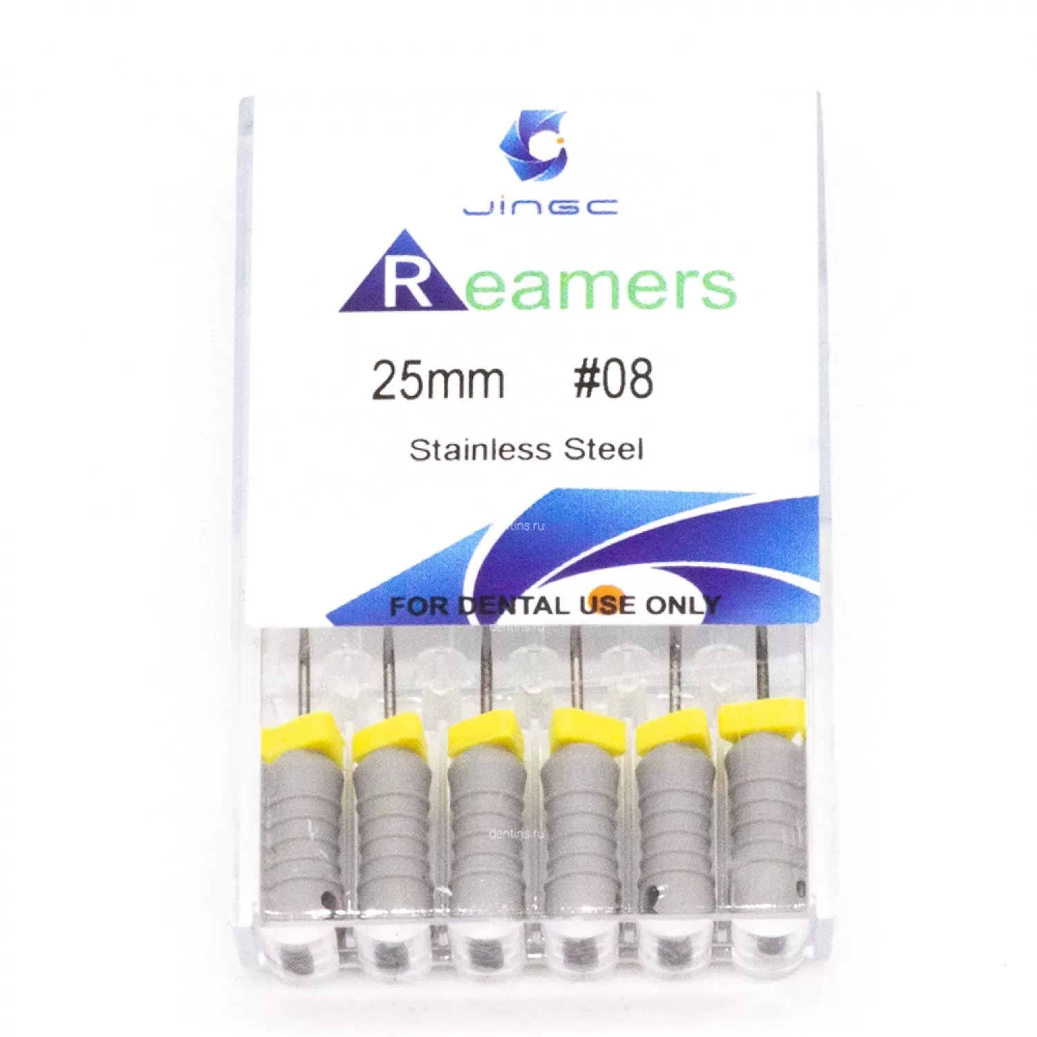 Файлы эндодонтические JiNGC K-reamers, 08, 25 мм