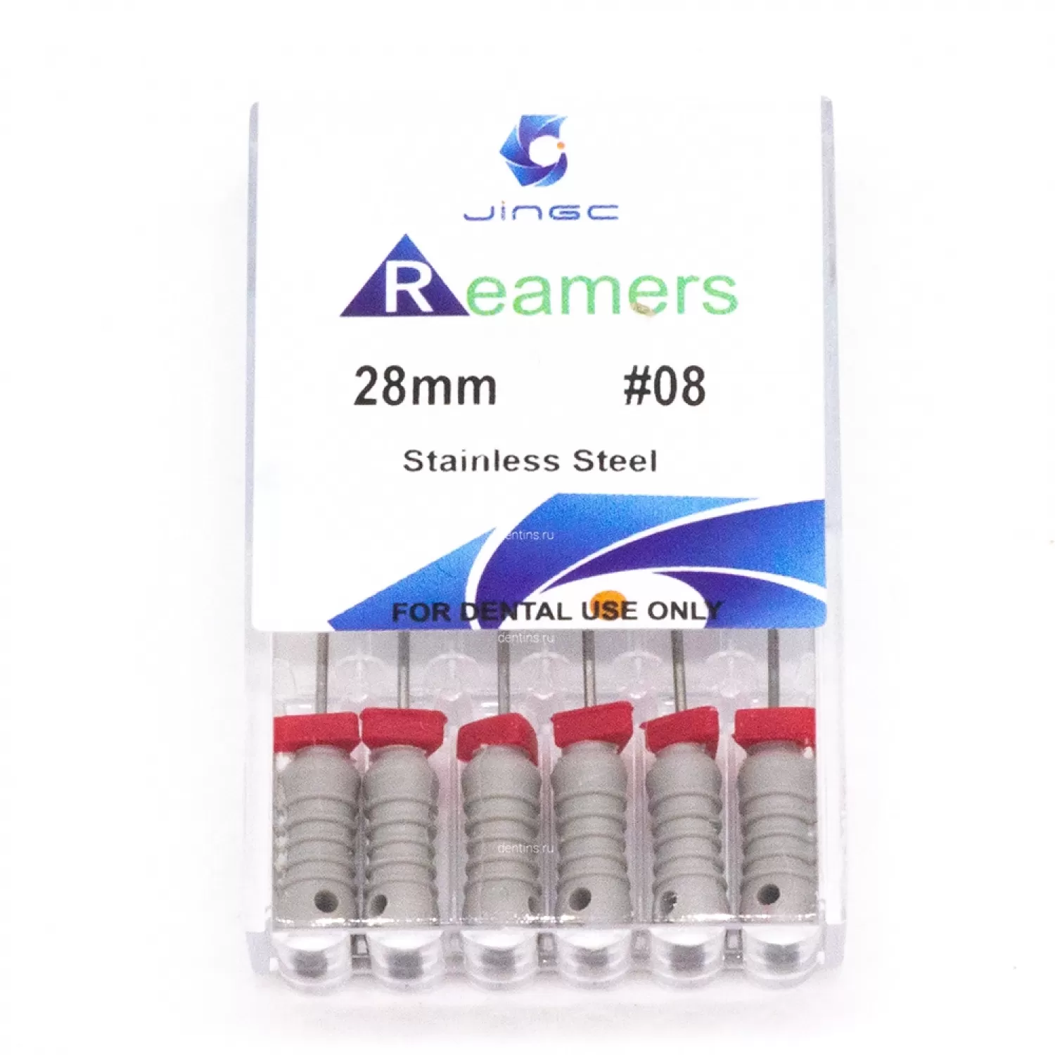 Файлы эндодонтические JiNGC K-reamers, 08, 28 мм
