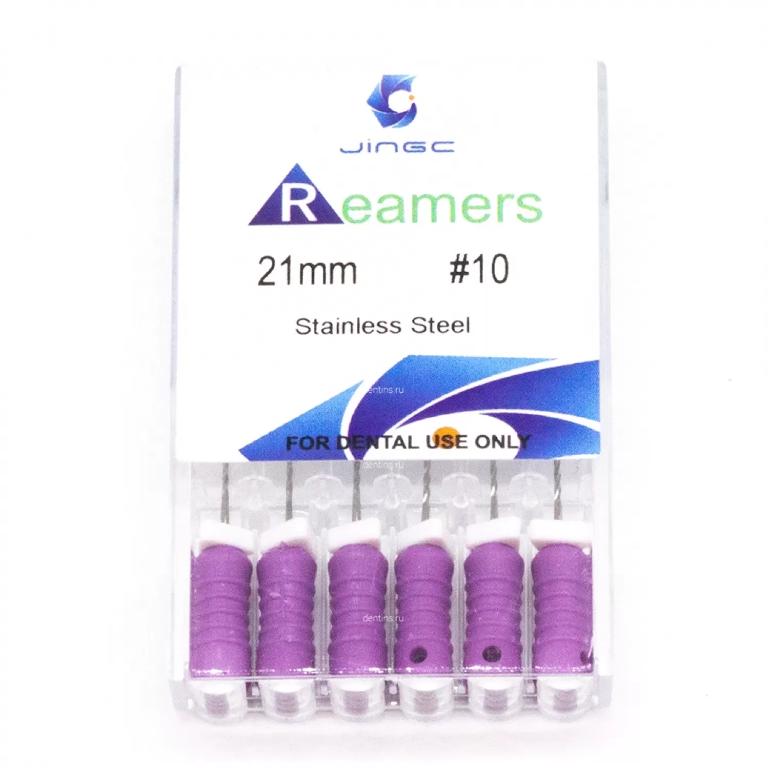 Файлы эндодонтические JiNGC K-reamers, 10, 21 мм