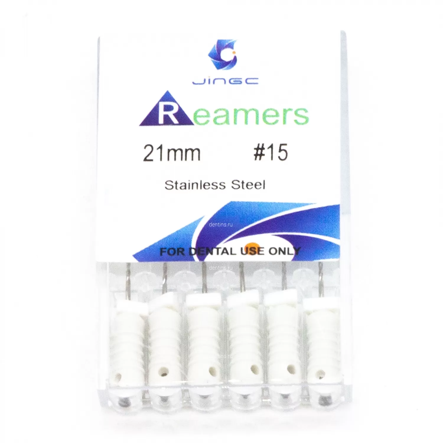 Файлы эндодонтические JiNGC K-reamers, 15, 21 мм