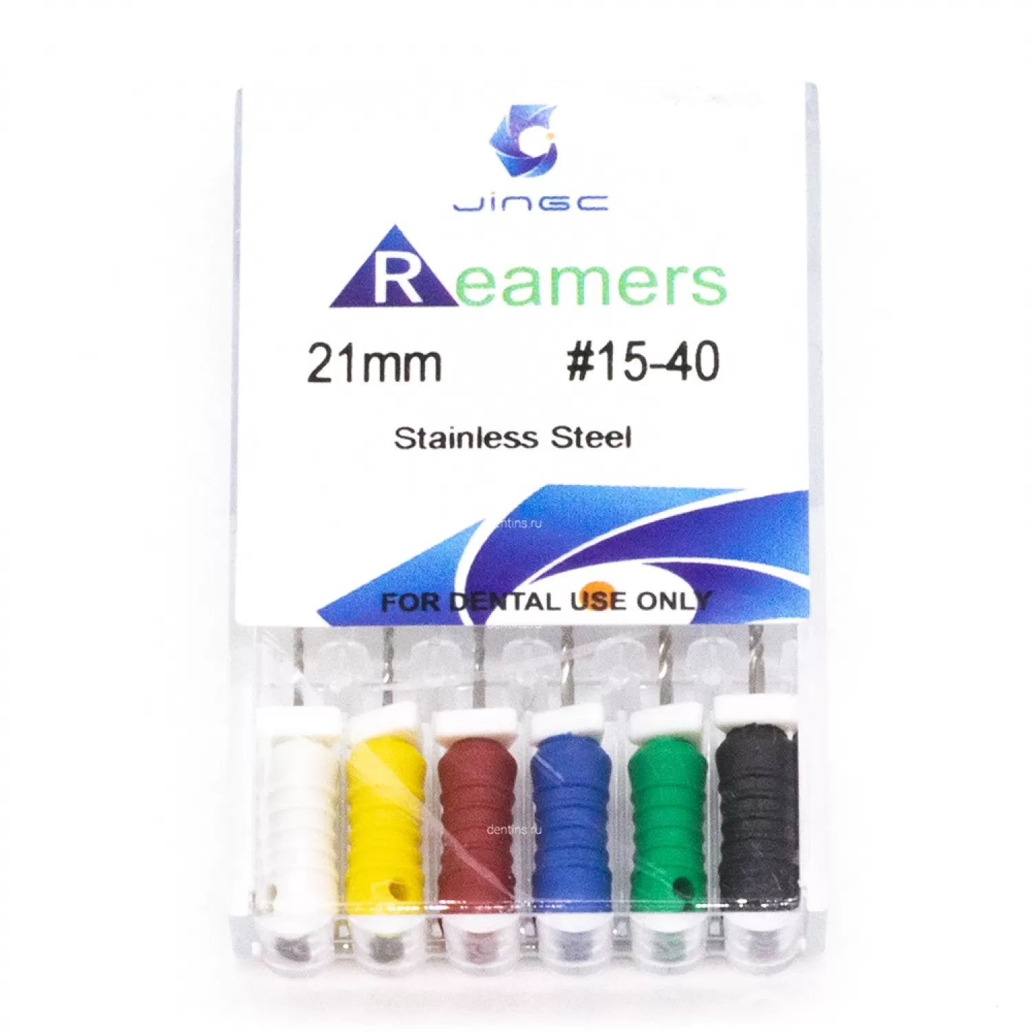 Файлы эндодонтические JiNGC K-reamers, 15-40, 21 мм