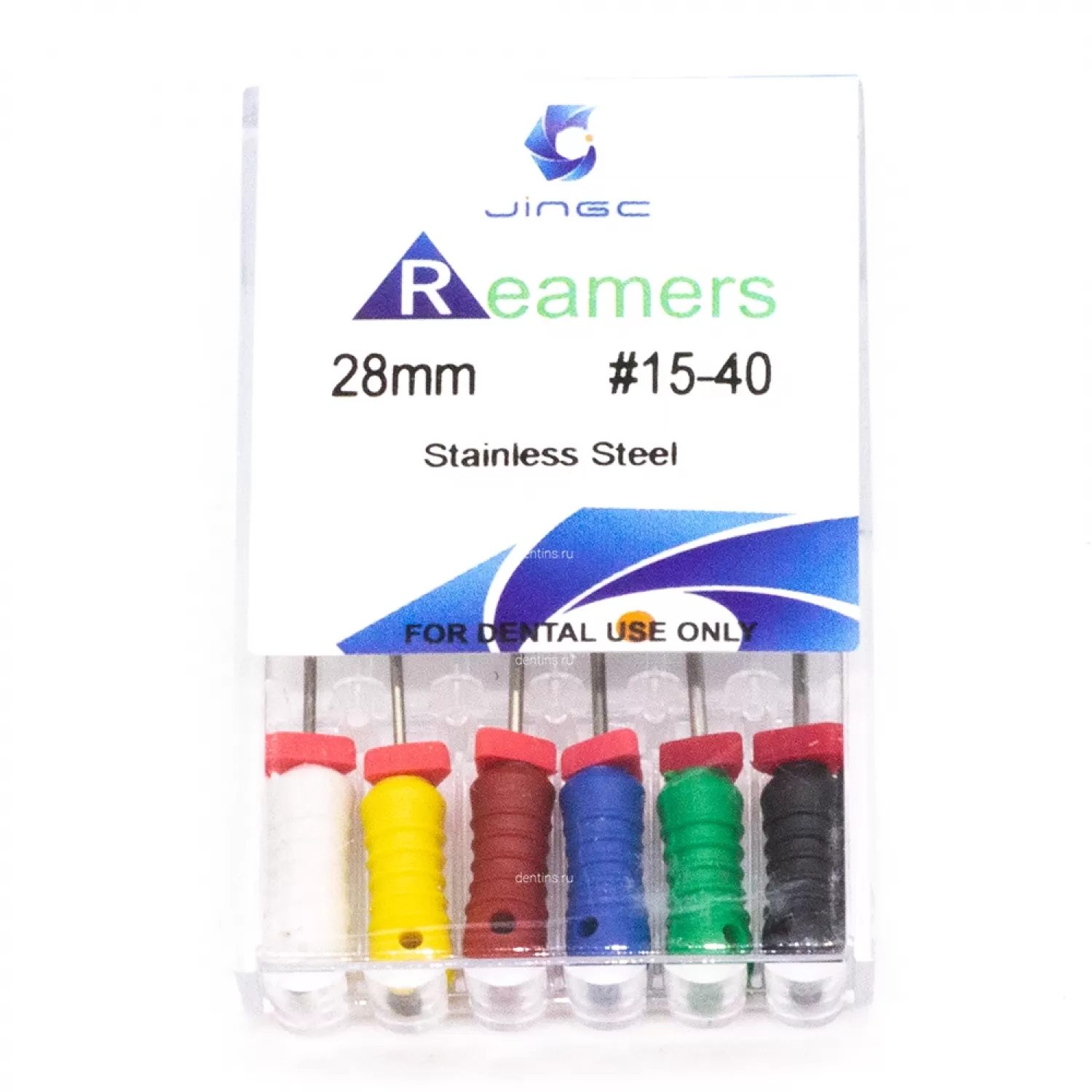 Файлы эндодонтические JiNGC K-reamers, 15-40, 28 мм