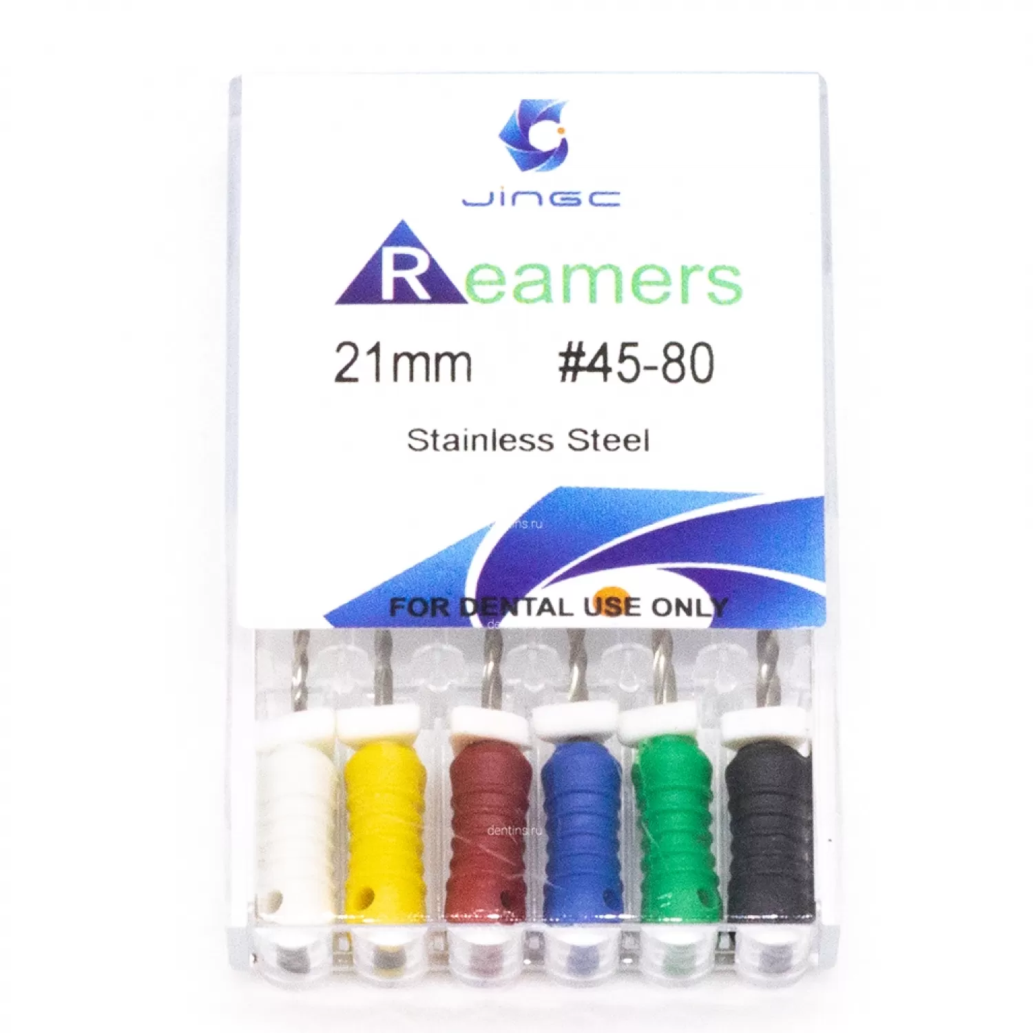 Файлы эндодонтические JiNGC K-reamers, 45-80, 21 мм