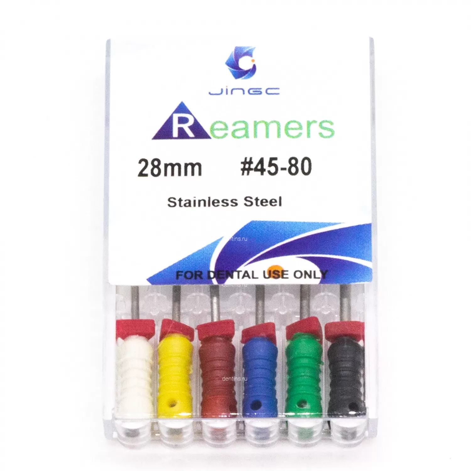 Файлы эндодонтические JiNGC K-reamers, 45-80, 28 мм