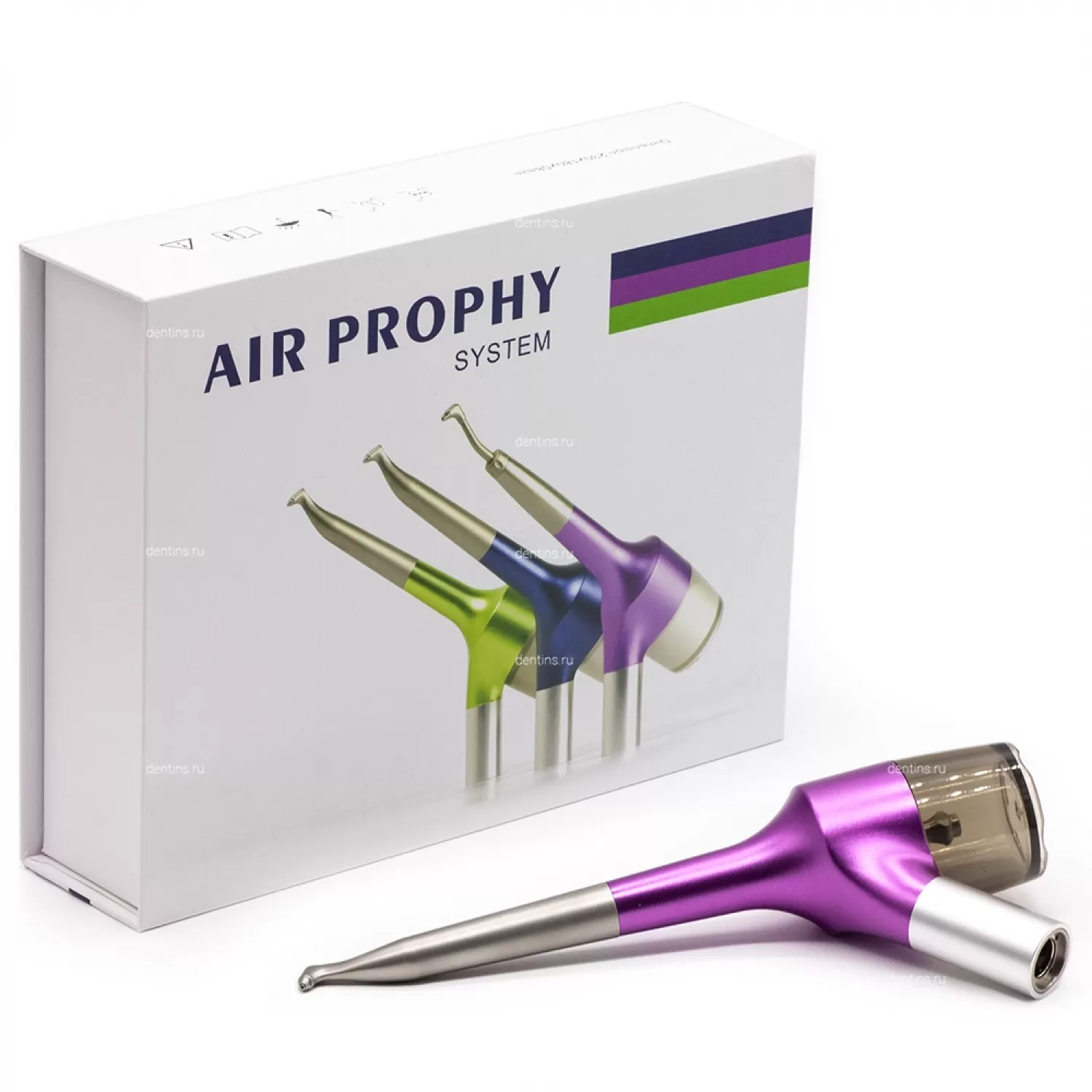 Air Flow Наконечник стоматологический Air-prophy System (Тип Kavo), фиолетовый с переходником KAVO