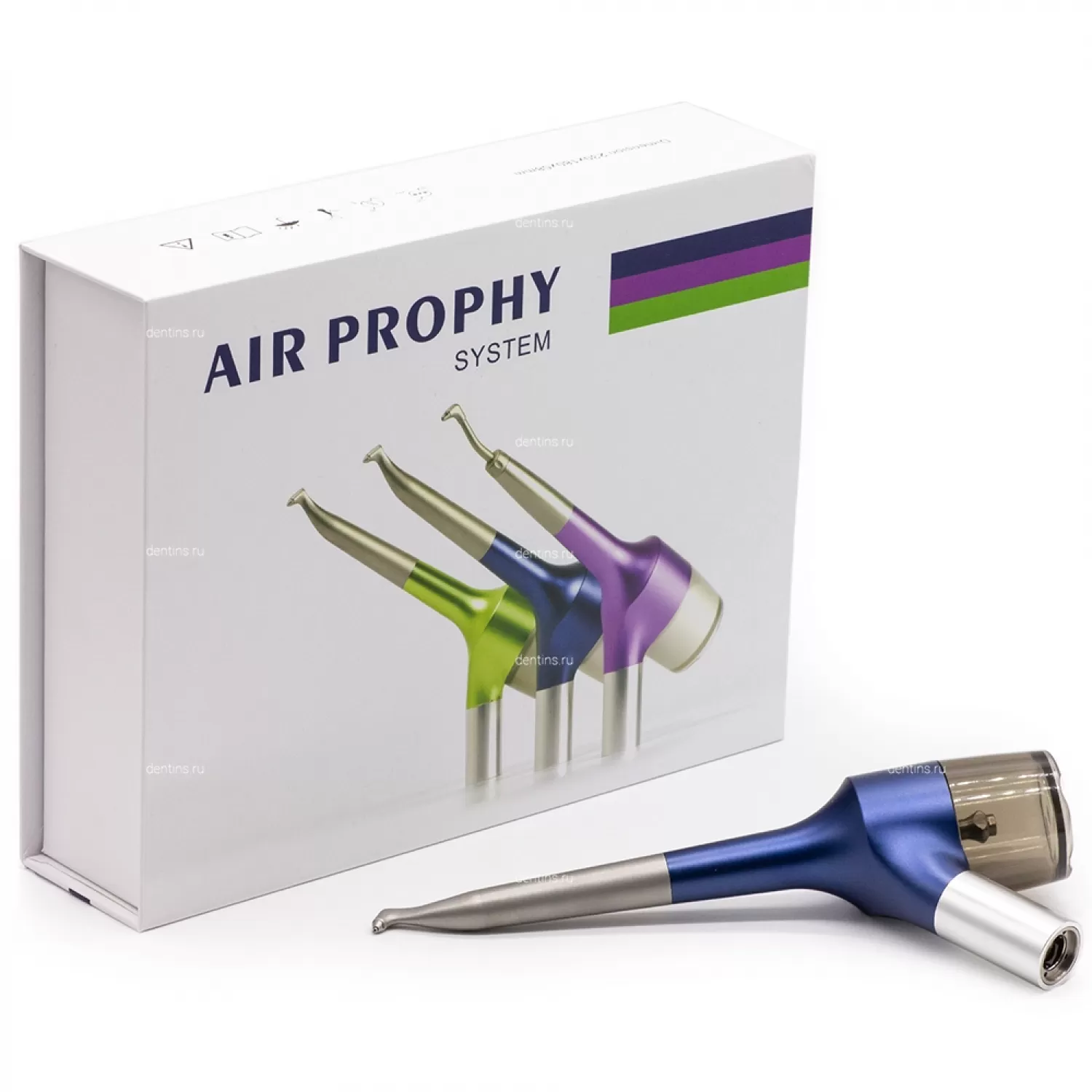 Air Flow Наконечник стоматологический Air-prophy System (Тип Kavo), синий с переходником KAVO