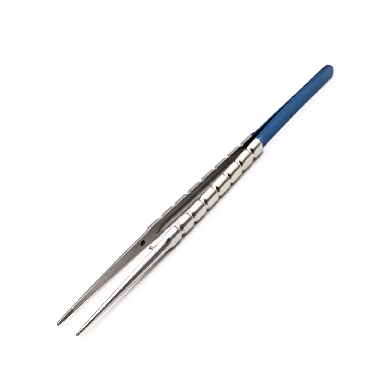 Пинцет анатомический TC Round Blue, 14 см