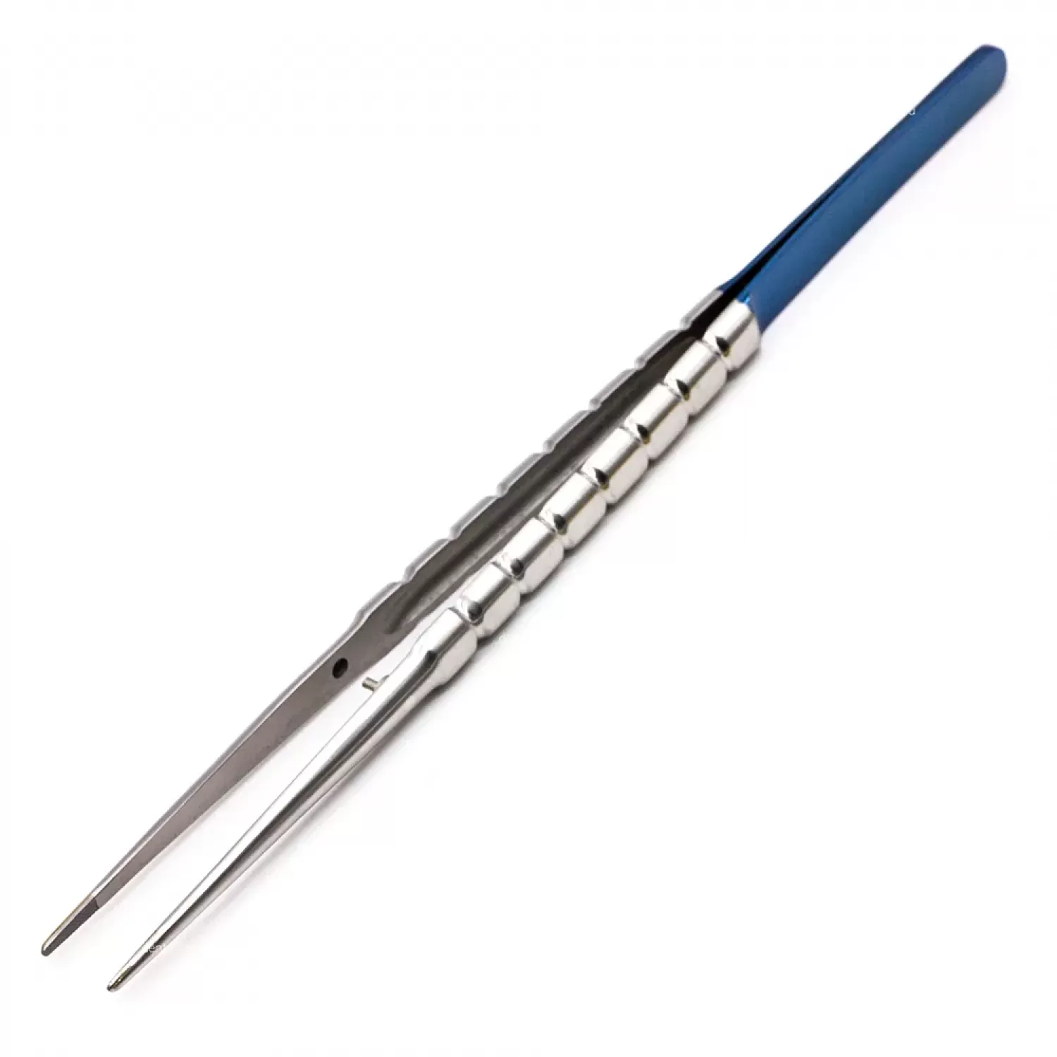Пинцет анатомический TC Round Blue, 18 см