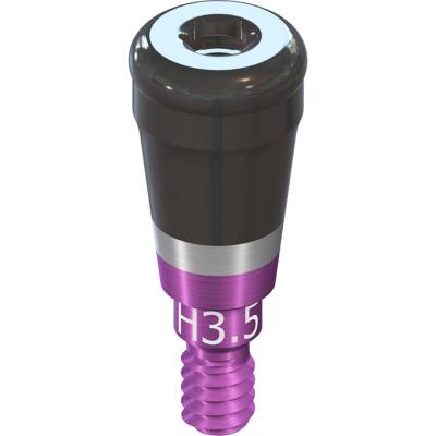 Абатмент Novaloc, с винтом, прямой 0°, RB/WB, диаметр 3.8 мм, высота десны 3,5 мм.